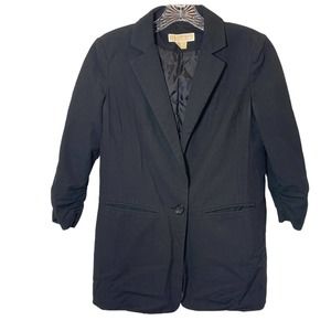 Michael Kors sports jacket blazer quarter sleeve black size 2 P